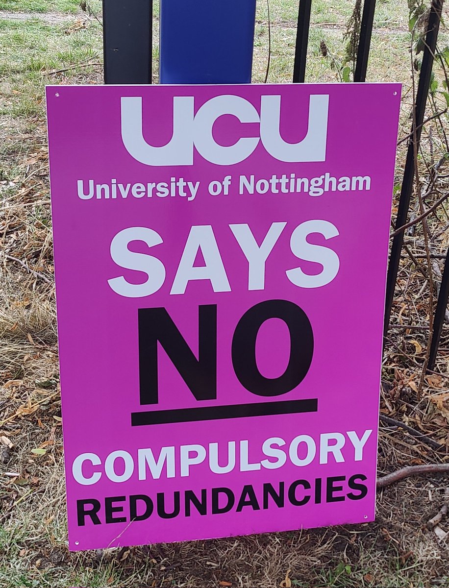 I am extremely proud to have stood on the picket line today with my fellow Nottingham UCU members in firm opposition to compulsory redundancies &amp; job cuts.

The university would be nothing without its staff. Buildings cannot teach students.

#StopTheCuts #SaveHE