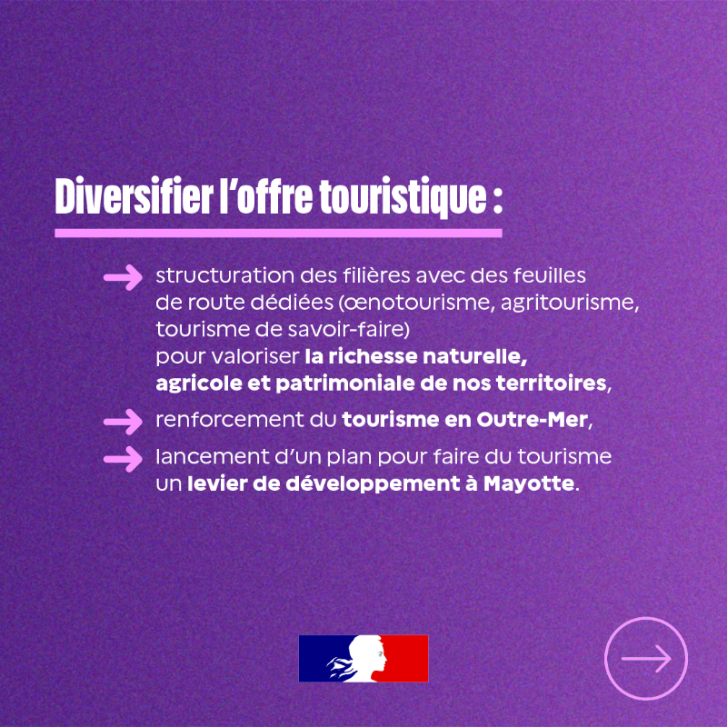 gouvernementFR's tweet photo. L’objectif est clair : faire de la France la 1re destination durable au monde. 

👉 Découvrez les principales mesures annoncées par le Gouvernement lors du Comité interministériel du Tourisme.