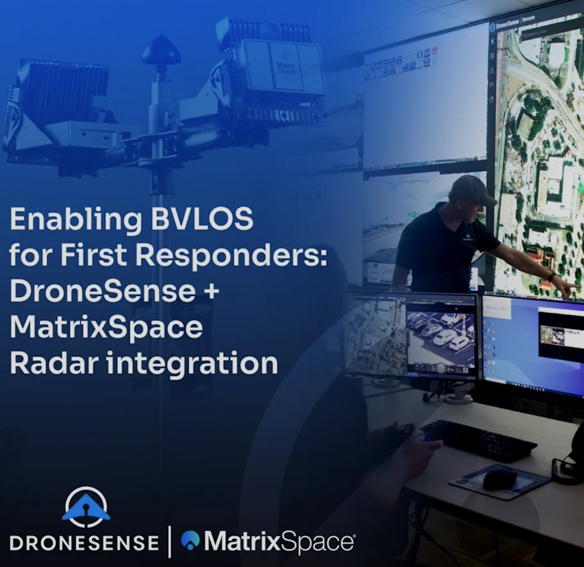 RaptorGroup's tweet image. Raptor Group portfolio company @MatrixSpaceAI have partnered with DroneSense to accelerate the safe expansion of beyond visual line of sight (BVLOS) drone operations for Drone as First Responder (DFR) programs.