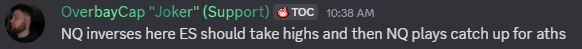 OverbayCap's tweet image. $NQ
Nice continuation off noting the divergence with $ES
Flipped a 1min IFVG then proceeded to hold two other 1min FVG building structure for a move back to highs
Out here for 50pts but ideally we run ATHs
Broke bias and trade down in discord