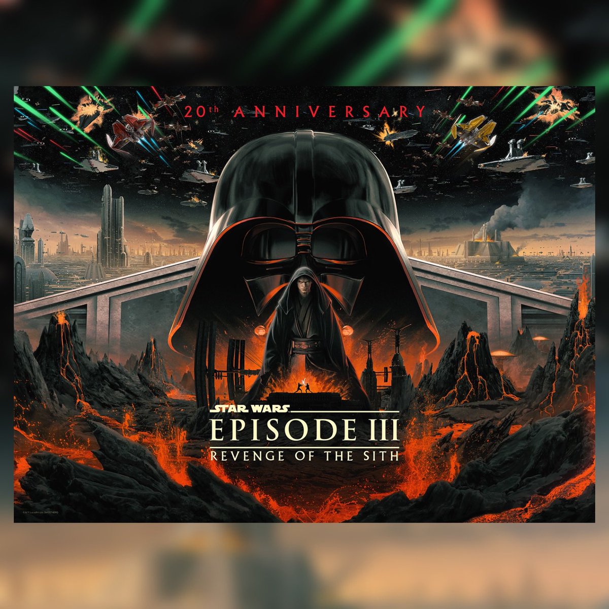 BottleneckNYC's tweet image. STAR WARS: REVENGE OF THE SITH - 20th Anniv - QUAD Editions by @Cakes_Comics - On Sale IN 2 MINUTES! Bottleneckgallery.com