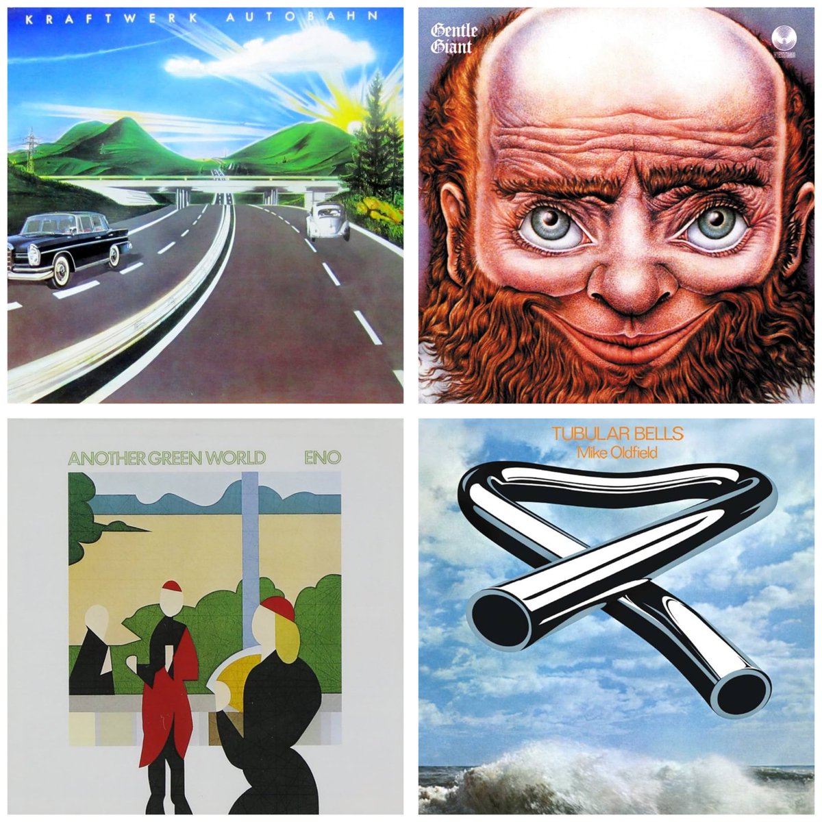Sebyy71's tweet image. Do you have a favorite album among these?
馃憠 Kraftwerk - Autobahn
馃憠 Gentle Giant - Gentle Giant
馃憠 Brian Eno - Another Green World
馃憠 Mike Oldfield - Tubular Bells