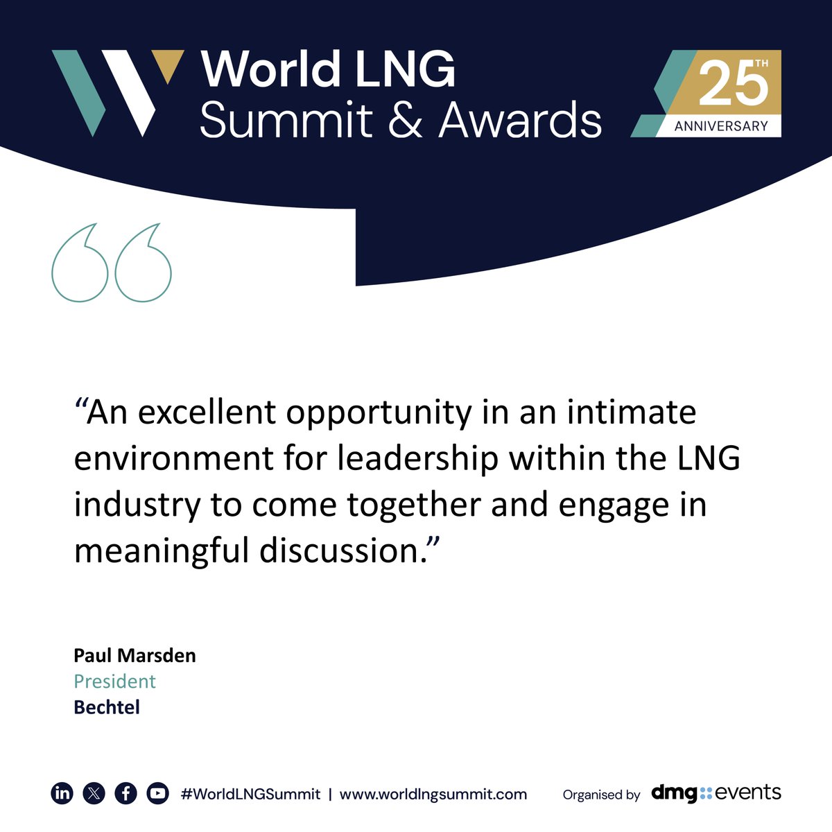 Celebrating its 25th anniversary this year, the #WorldLNGSummit &amp; Awards takes place on 2-5 December 2025 in Istanbul, Türkiye and is the meeting place for the most senior energy leaders from across the global value chain.📣 Book a delegate pass today: bit.ly/3znhTmK.