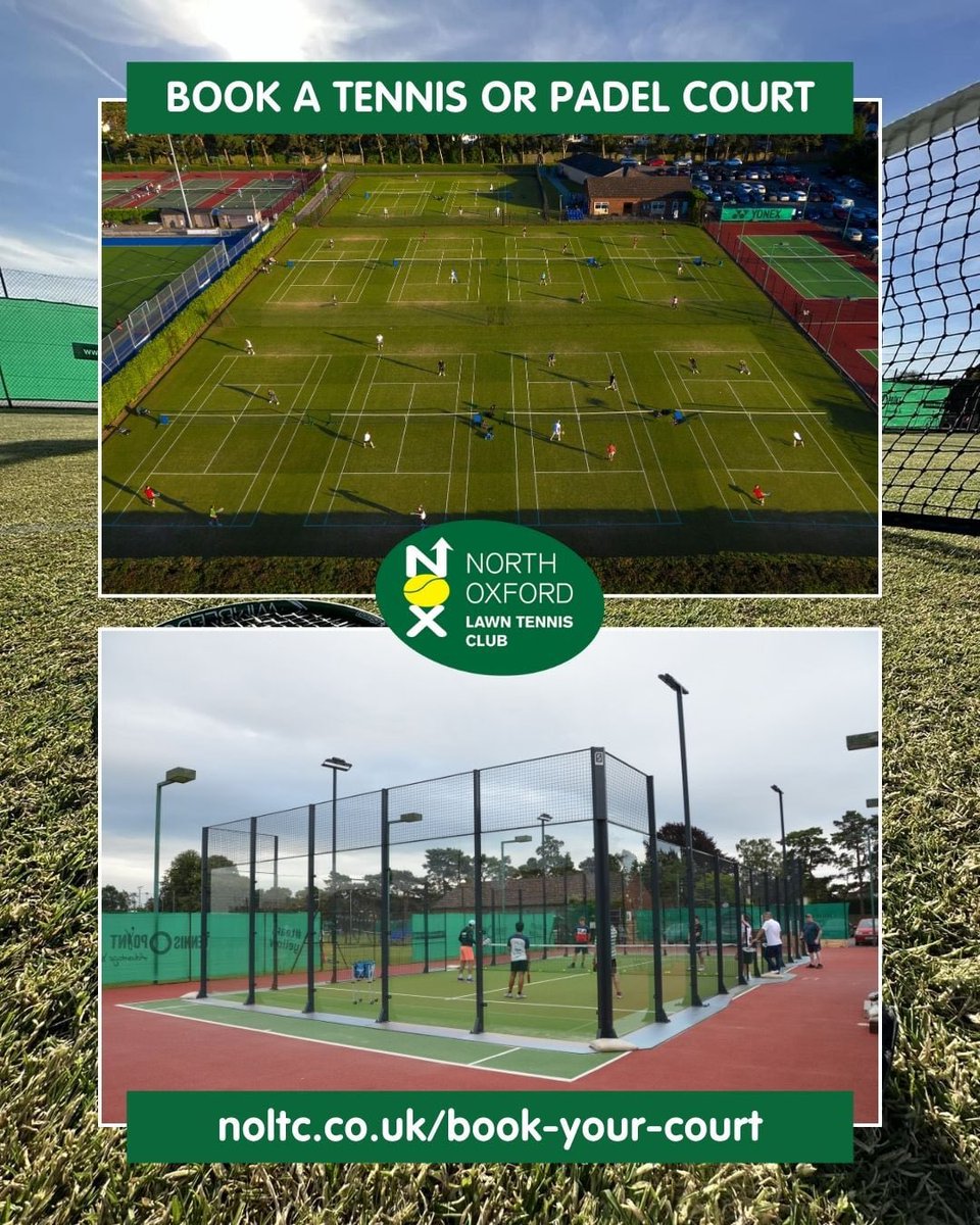🎾 Looking for active family fun this summer?

Book a tennis or padel court at Banbury Road North Sports Ground, Oxford (OX2 8EQ) 🌞

🕘 Padel: 9am–9pm
🎾 Racquet hire: £2.50
🔗 Non-members welcome!
noltc.co.uk/book-your-court

#Oxford #Padel #Tennis <a href="/OxTweets/">OxTweets</a> <a href="/oxfordstadium/">#Oxford Stadium.</a>