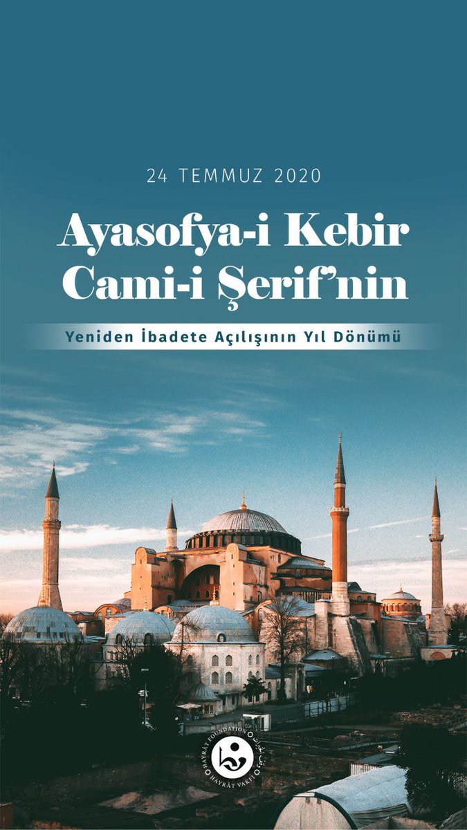 Ayasofya’nın secdeyle yeniden buluşması ümmete rahmet, mazlumlara umut olsun.