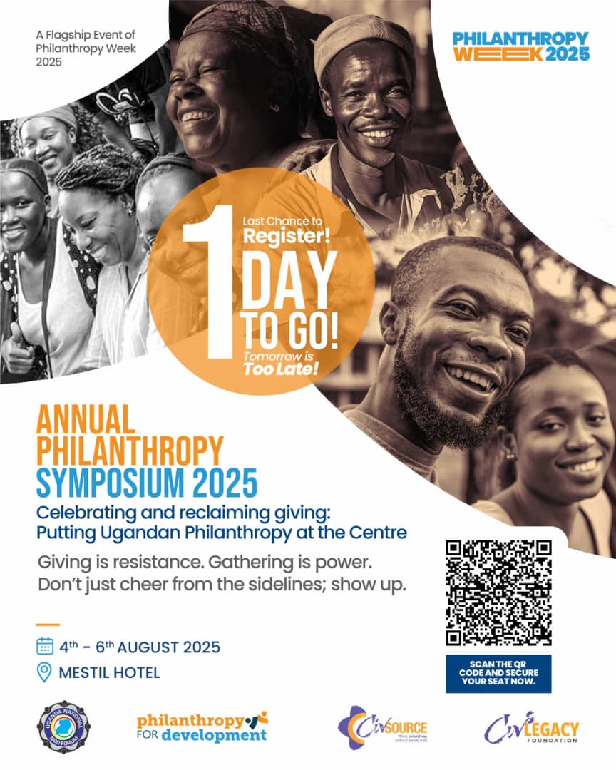 Dream Again Africaπ° (@dreamagainafric) on Twitter photo 1 Day Left. Are you in?
#PhilanthropyWeek2025 kicks off 4β6 Aug in Kampala. Donβt be the one who missed out
Deadline to register: TOMORROW
ποΈ Sign up now: tinyurl.com/wzz7tb8m
<a href="/ngoforum/">The NGO Forum</a> <a href="/CivLegacy_F/">CivLegacy Foundation</a> <a href="/CivsourceAfrica/">CivSource Africa</a> #OmutimaOmugabi 1 Day Left. Are you in?
#PhilanthropyWeek2025 kicks off 4β6 Aug in Kampala. Donβt be the one who missed out
Deadline to register: TOMORROW
ποΈ Sign up now: tinyurl.com/wzz7tb8m
<a href="/ngoforum/">The NGO Forum</a> <a href="/CivLegacy_F/">CivLegacy Foundation</a> <a href="/CivsourceAfrica/">CivSource Africa</a> #OmutimaOmugabi