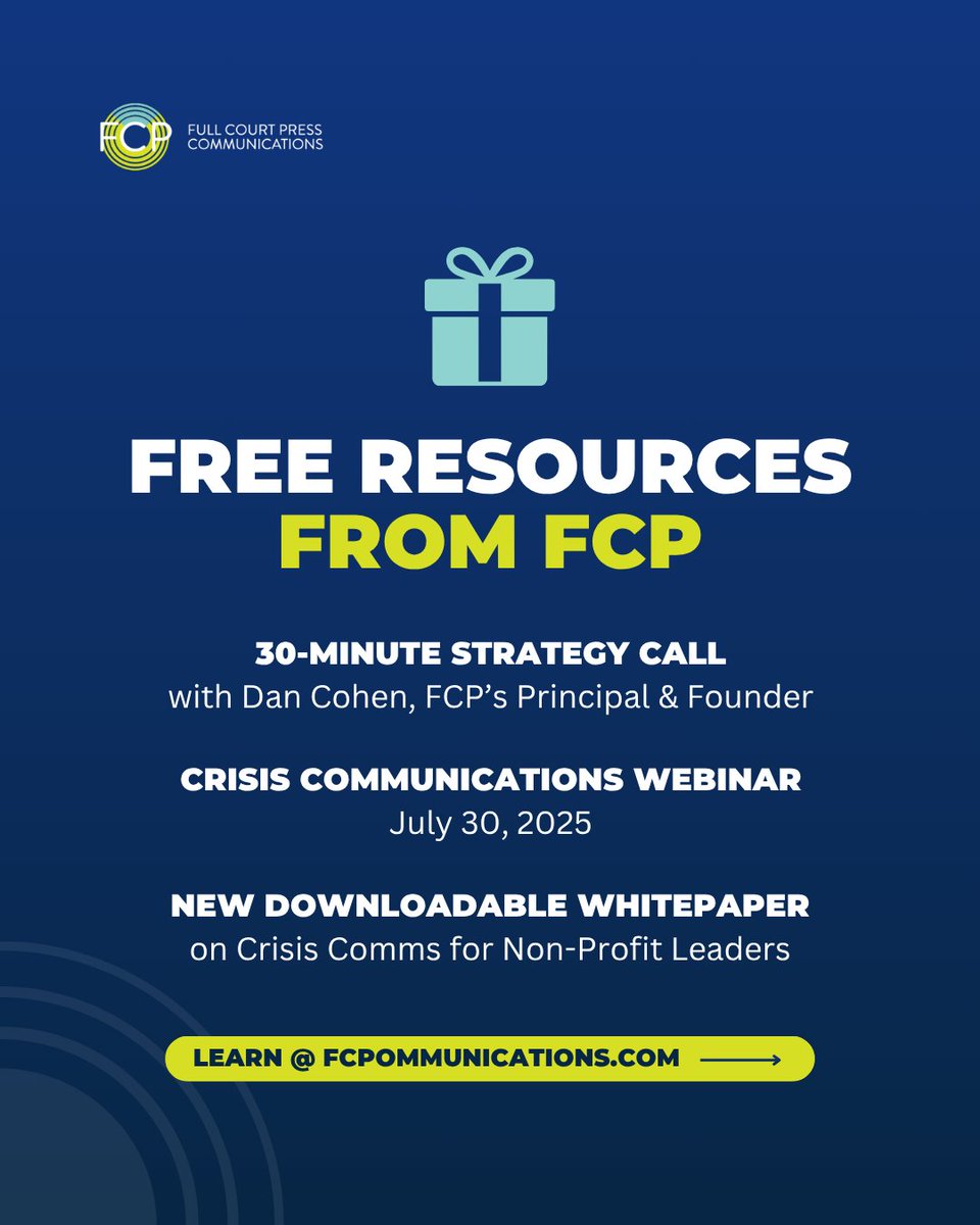FullCourtPress's tweet image. 👋 New here? Or haven’t heard from us in a while? Allow us to reintroduce ourselves. We are Full Court Press Communications & for 20+ years, we have helped mission-driven orgs in the #BayArea drive change through strategic comms. More about us: 👉 fcpcommunications.com