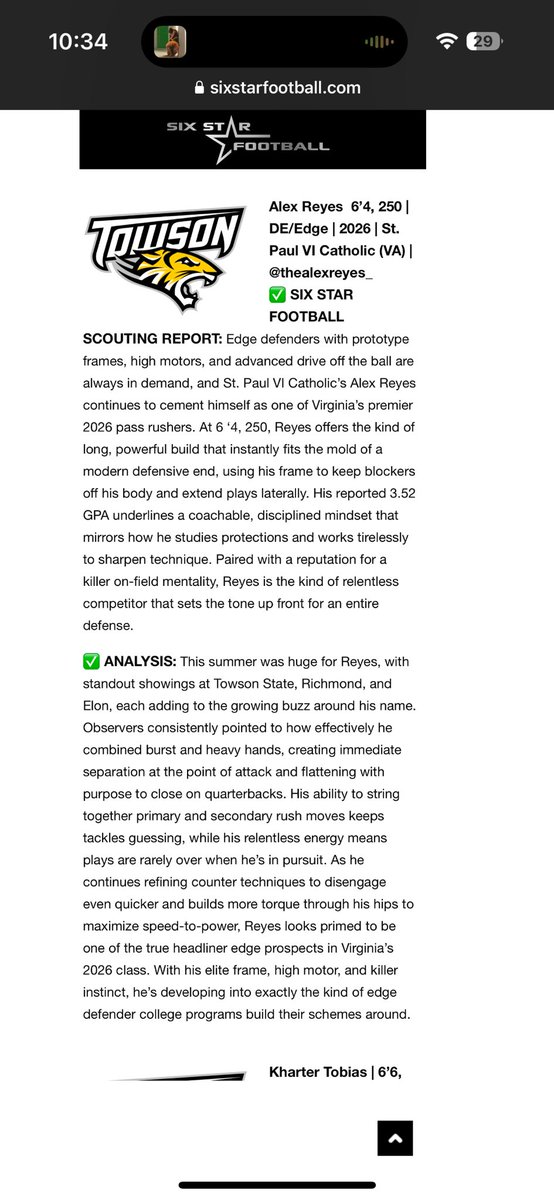 thealexreyes_'s tweet image. Thank you @sixstarfootball for all the write ups!
@CoachGrandizio @coachevanspvi @CoachDePorter @pvifootball @TonyTrisciani @West4theWin @Only1CamSpence @coachsgarlata @LevernBelin @PeteShinnick @C_Ellis85 @coachnoel67 @RussHuesman