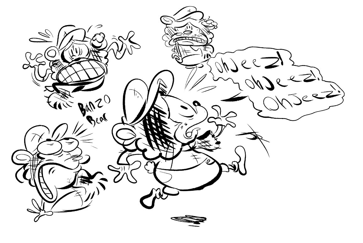 bagofcobbles's tweet image. Banzo sketches