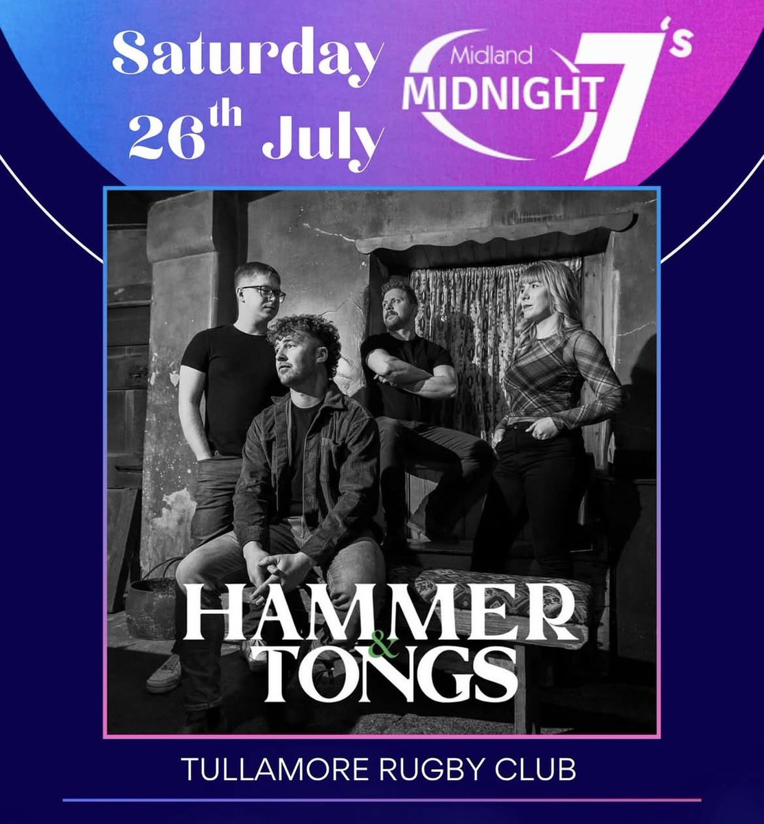 Our live music lineup for this Saturday’s Midland Midnight 7’s once our rugby finals have concluded. This promises to be a big one - get your tickets through the link below now! 

willwego.com/midnight-seven…