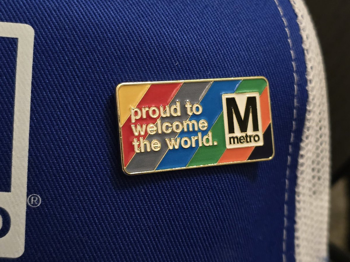 A friend gave me a <a href="/wmata/">Metro Forward</a> hat and Pride lapel pin!