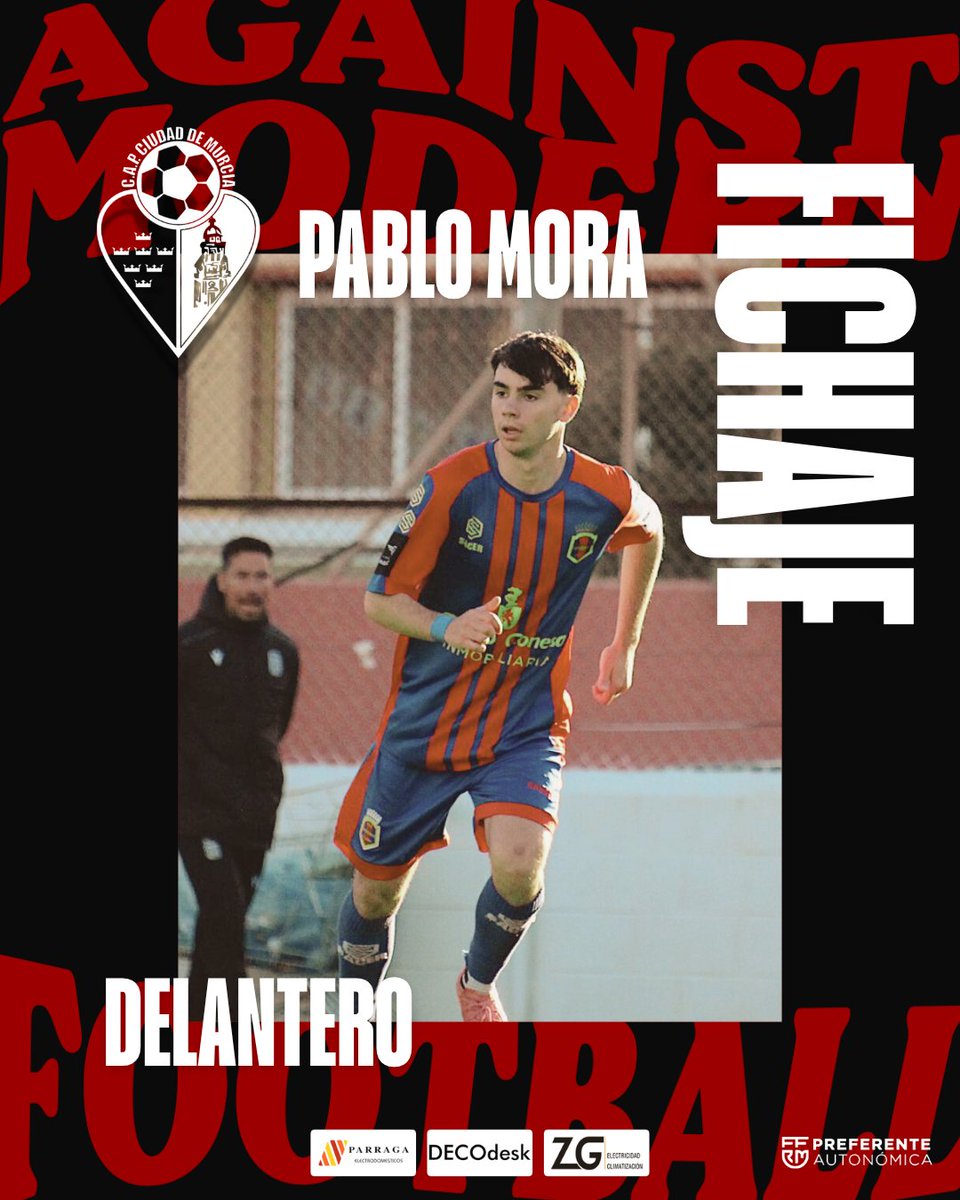CiudadDeMurcia's tweet photo. 🫂 𝗙𝗜𝗖𝗛𝗔𝗝𝗘 𝗣𝗔𝗕𝗟𝗢 𝗠𝗢𝗥𝗔

👉🏼 Pablo Mora ficha por el Ciudad. Procedente del SFC Minerva, el joven extremo aportará calidad, finalización y mucha movilidad para el ataque rojinegro.

🤝🏻 ¡Bienvenido, Pablo!

#SinTiNoHayCiudad
#Ciudad2526 ❤️🖤 https://t.co/YGlpL3Rfeq
