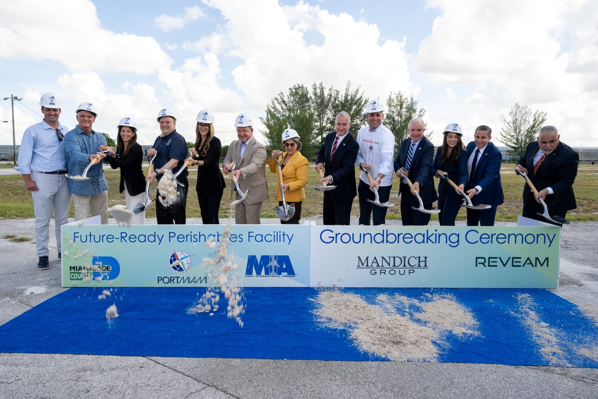 mdcspd's tweet image. On 7/21/25, SPD attended the groundbreaking of a Phytosanitary and Cold Chain Facility for @PortMiami and @iflyMIA. The project, procured by SPD, will generate $318M in revenue, boost trade, enhance public health, and position @MiamiDadeCounty as a leader in agricultural imports.