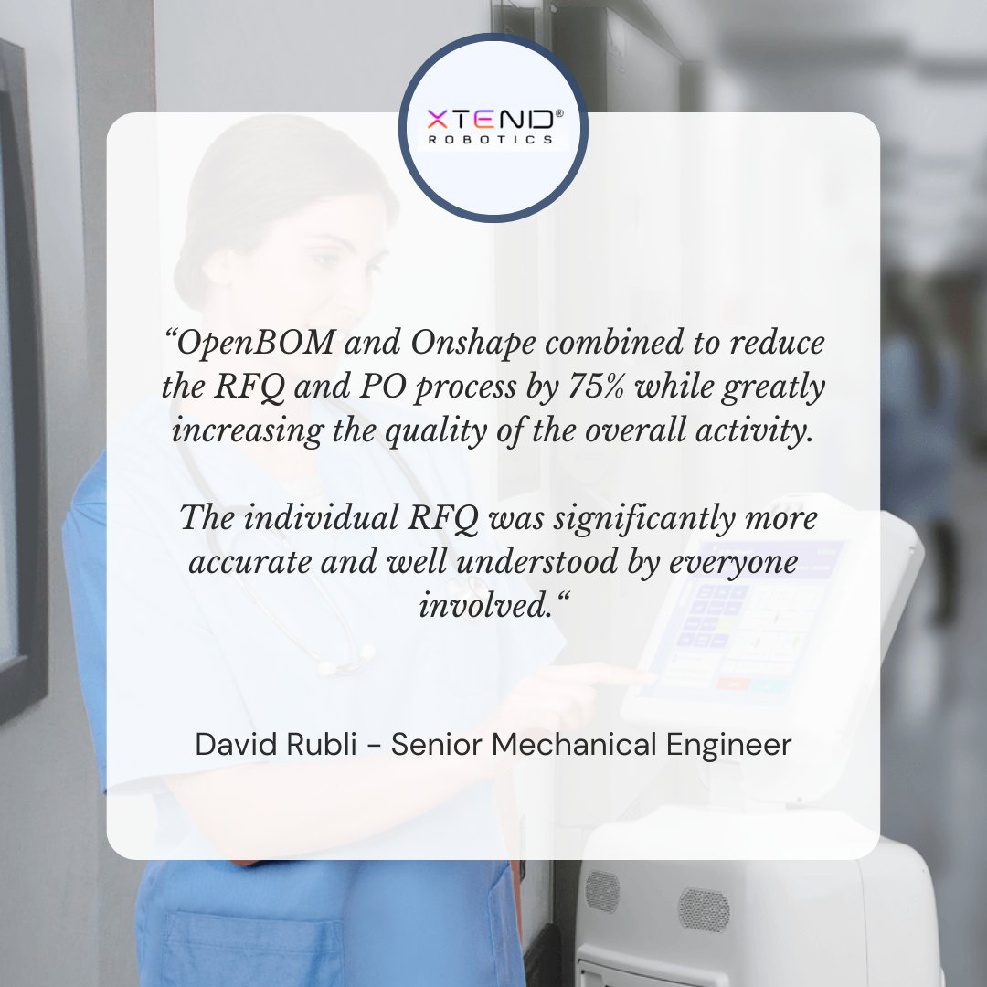 openbom's tweet image. 🤖 Xtend Robotics combines OpenBOM and Onshape to deliver the service robots of the future. Their workflows are as modern as their machines. 🔧🚀

#RoboticsEngineering #OnshapeIntegration #BOMAutomation #TechInnovation #OpenBOM

bit.ly/3Vwvrmg