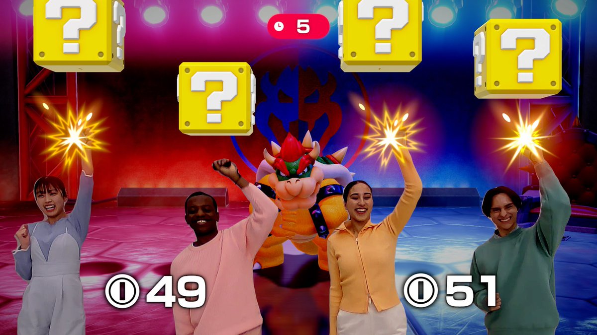 GAMEdigital's tweet image. Super Mario Party Jamboree + Jamboree TV has landed on Nintendo Switch 2! ⭐️
Experience new ways to play Mario Party like camera play and mouse controls, PLUS the all-new Carnival Coaster and Bowser Live modes await fans!
🔗 game-digital.visitlink.me/NzryjR
#GAME | #NintendoSwitch2