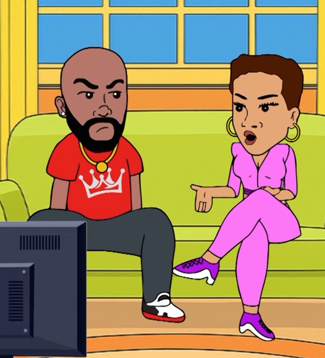 TheMeekoShow's tweet photo. "Meeko, are you even listening? I said last night's episode was hilarious."  #TheMeekoShow Season 1&amp;2 on Youtube. Season 1 on Tubi. Season 2 coming soon! #animatedsitcom #blackcartoons https://t.co/GAtVQy4Lqx