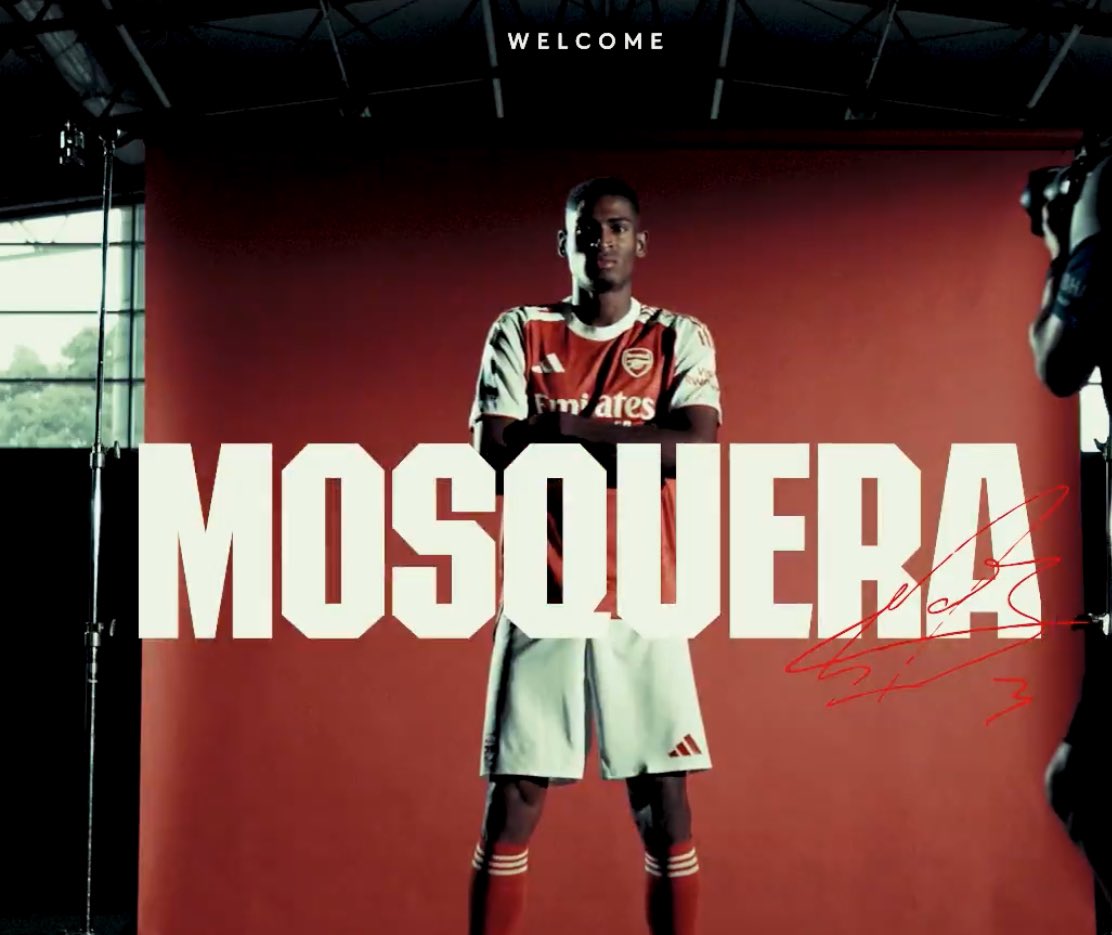 jeorgebird's tweet image. Arsenal confirm Mosquera has been given the number 3 shirt.
