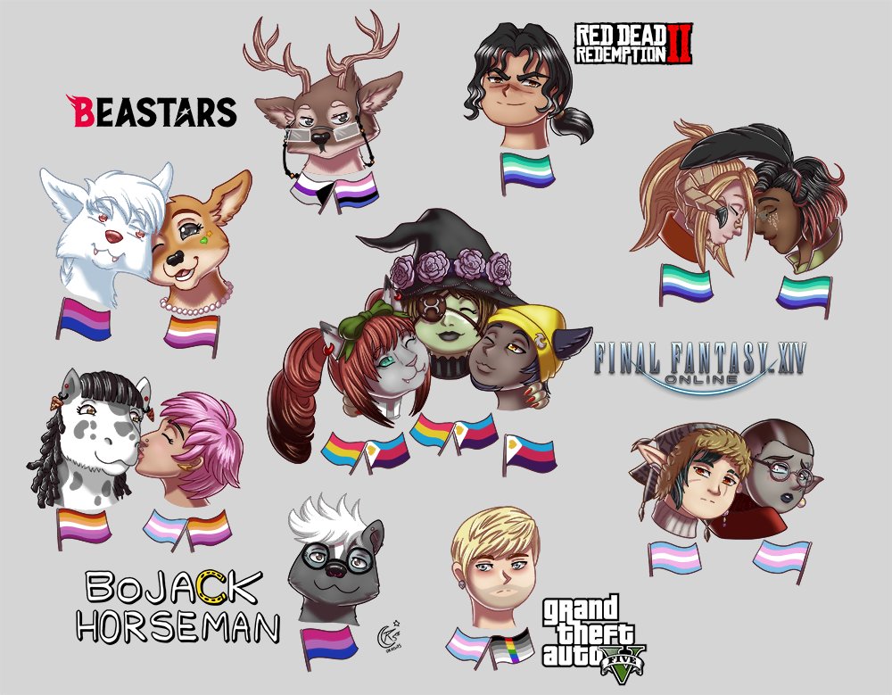 Commission I made for PrideJune, a collection of OCs because love is love 💗
#art #loveislove #ocart