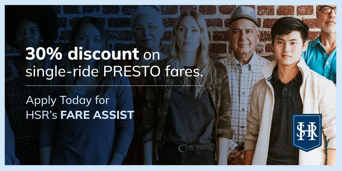 Hamilton residents with household incomes below the Low-Income Measure qualify for a 30% Fare Assist discount on single-ride PRESTO fares—for themselves and their family. Eligibility is based on Total Household Income, regardless of income source. hamilton.ca/FareAssist