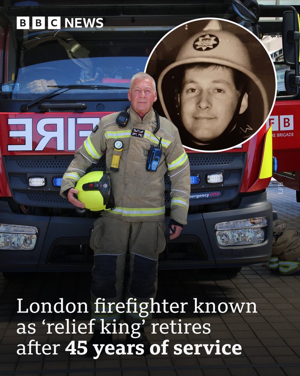 BBCLondonNews's tweet image. Enjoy your well-earned retirement, Malcom! 馃殥鉂わ笍
After nearly 46 years of service, one of London Fire Brigade鈥檚 longest-serving firefighters has retired 鉃★笍 bbc.in/4f4DiSt
