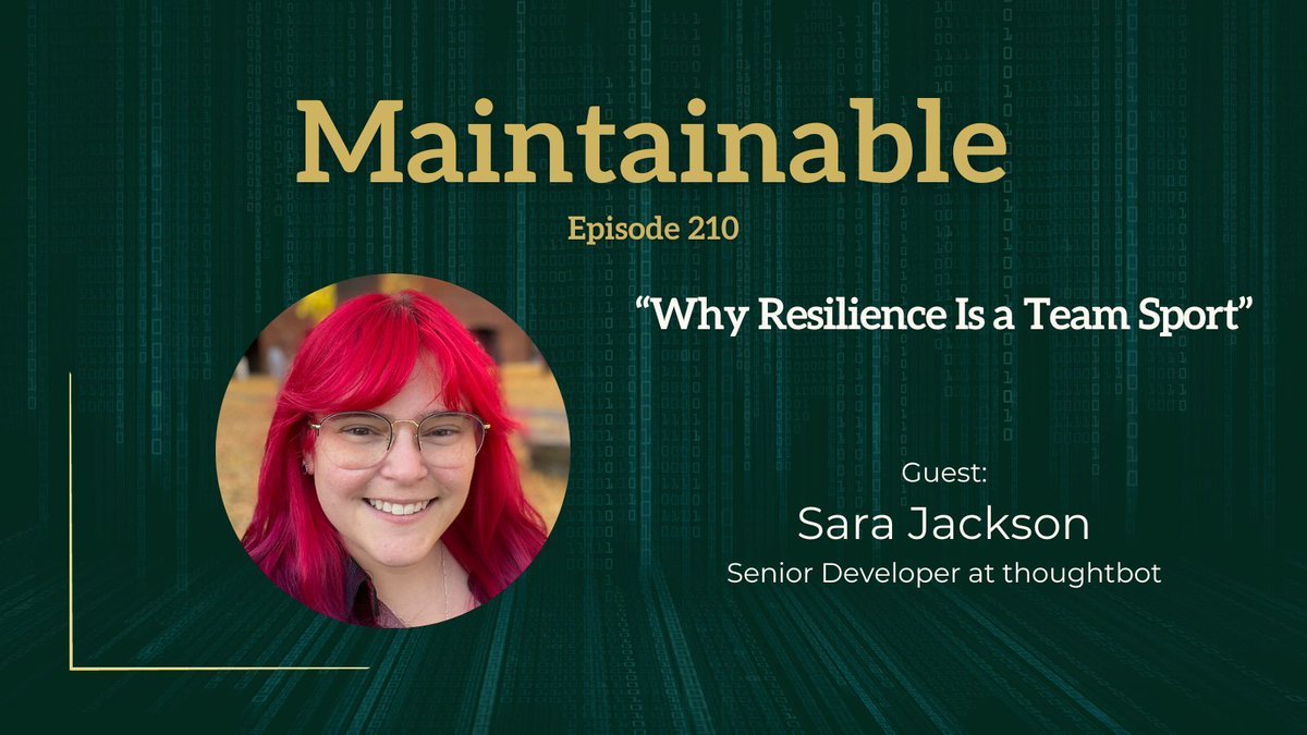 _maintainable's tweet image. 🔊 Catch up on this episode with @RobbyRussell and Sara Jackson as they talk about why teams should care about how their app behaves when third-party services go down. 
🎧 Listen here: buff.ly/KN5AcQT