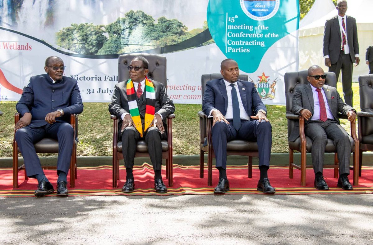 MalawiGovt's tweet image. Vice President Michael Usi today attended the opening ceremony of the Conference of the Contracting Parties to the Convention on Wetlands – COP15 being held in Victoria Falls, Zimbabwe.
The Conference is being held under the theme 'Protecting Wetlands for Our Common Future