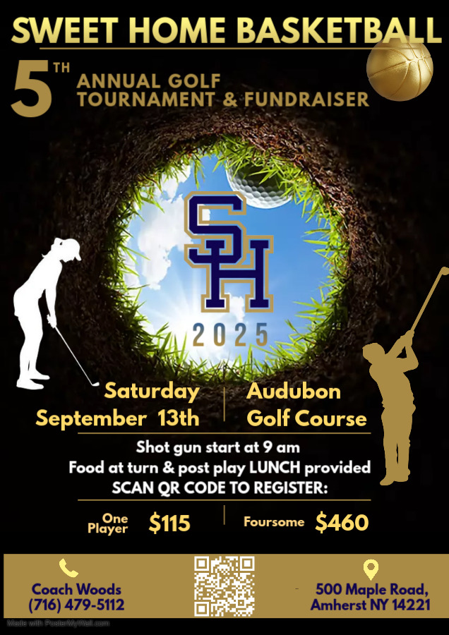 SHCSDAthletics's tweet image. Sweet Home Boys Basketball is hosting their annual golf tournament on September 13th. Sign up today to support Coach Woods and the entire Sweet Home Boys Basketball program!