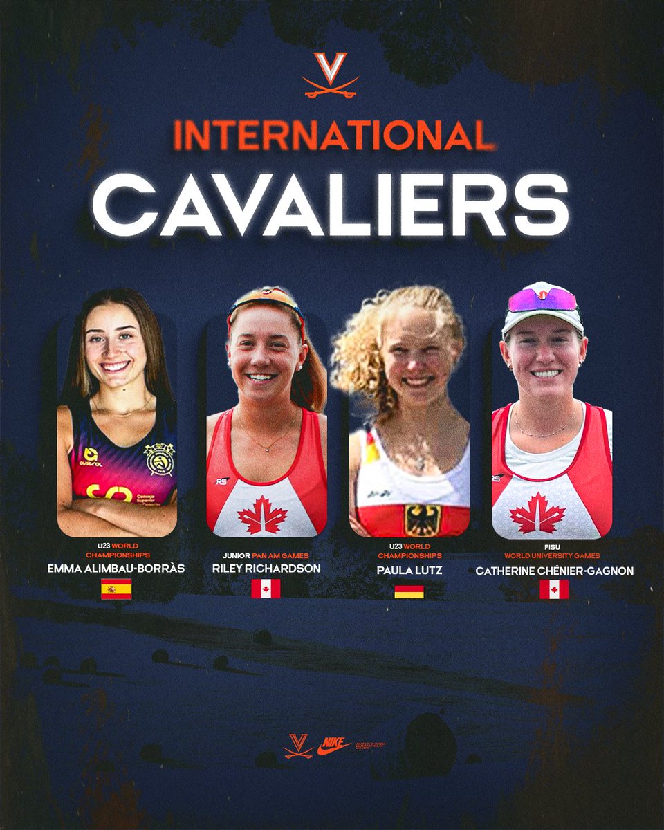 Good luck Emma 🇪🇸, Riley 🇨🇦, Paula 🇩🇪 &amp; Catherine 🇨🇦‼️ ➡️ wahoowa.net/4lEaYsA 🔶⚔️🔷 #GoHoos