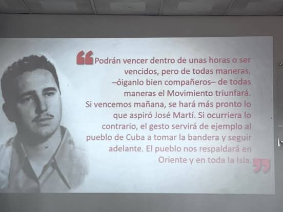 MTSS_CUBA's tweet image. Los trabajadores del #MtssCuba , conmemoran el asalto a los cuarteles Moncada y Carlos Manuel de Céspedes, el 26 de julio de 1953, acción liderada por Fidel y la Generación del Centenario.
Ratifican el compromiso con las politicas laborales y sociales que dirige el organismo.