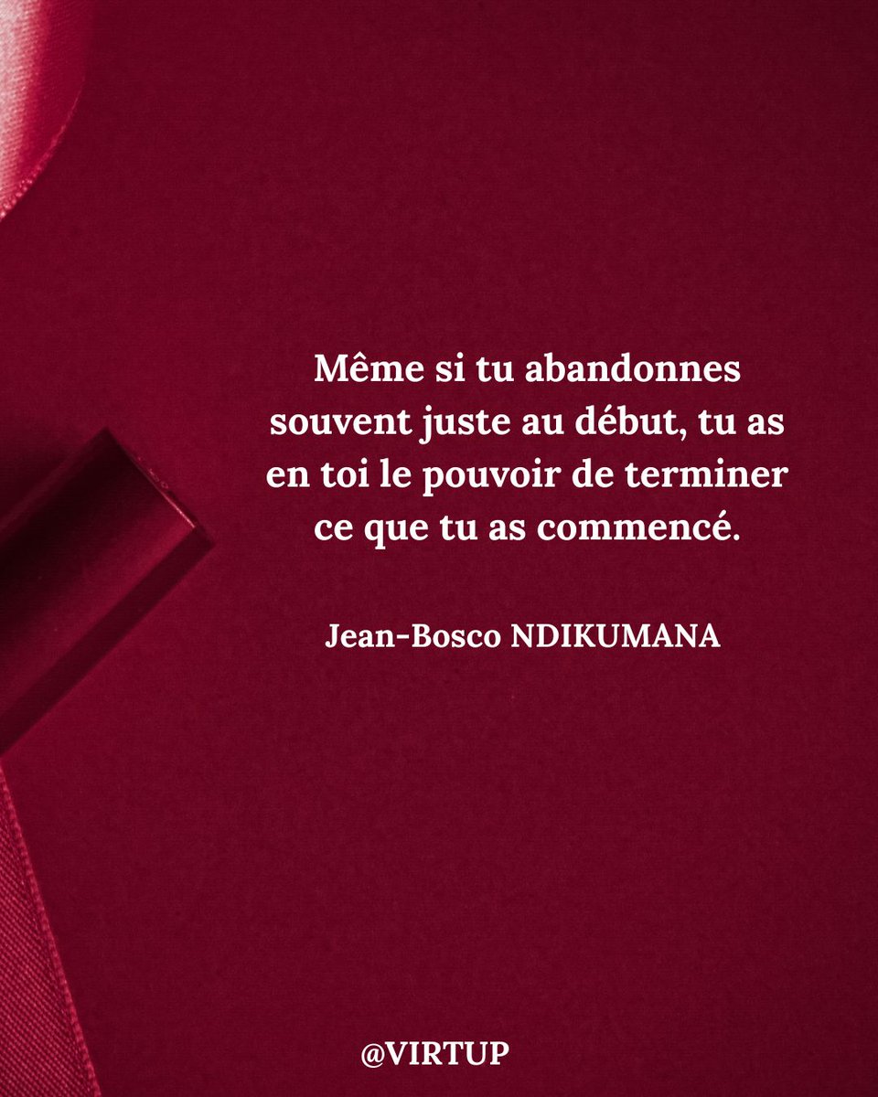1VIRTUP's tweet photo. #virtup1
#leadership
#productivité
#terminer
#créateursderichesses
#citation
#jeanboscondikumana https://t.co/CU7VCyiQhC