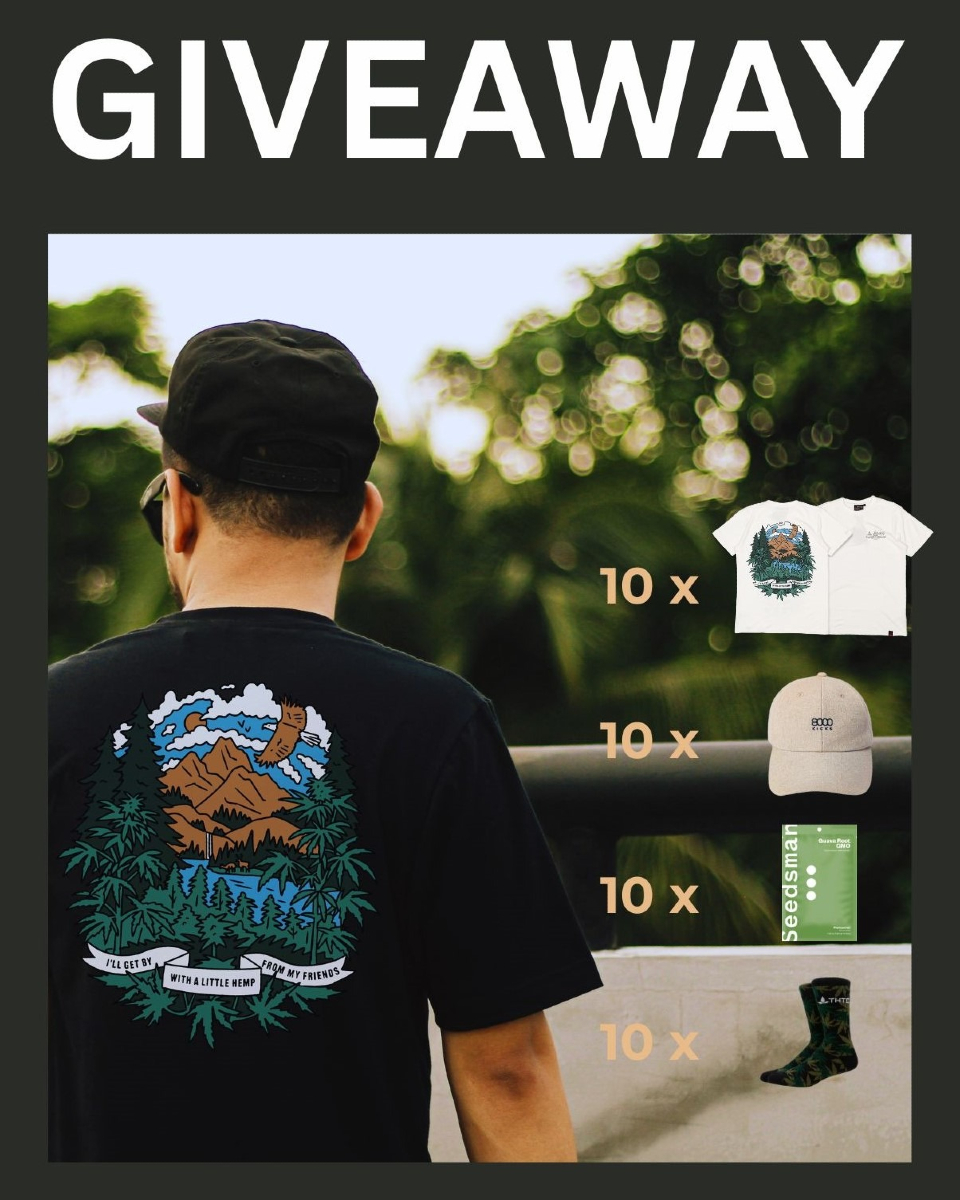 SeedsmanSeeds's tweet image. Still haven’t entered our hemp-powered giveaway? 🌱
Here’s what’s up for grabs:
👕 The exclusive THTC x 8000Kicks ‘A Little Hemp’ tee
🧢 Hemp cap by 8000Kicks
🧦 THTC hemp socks
🌱 A Sedsman cannabis seed
👉 Enter now: kickofflabs.com/giveaway/thtc-…