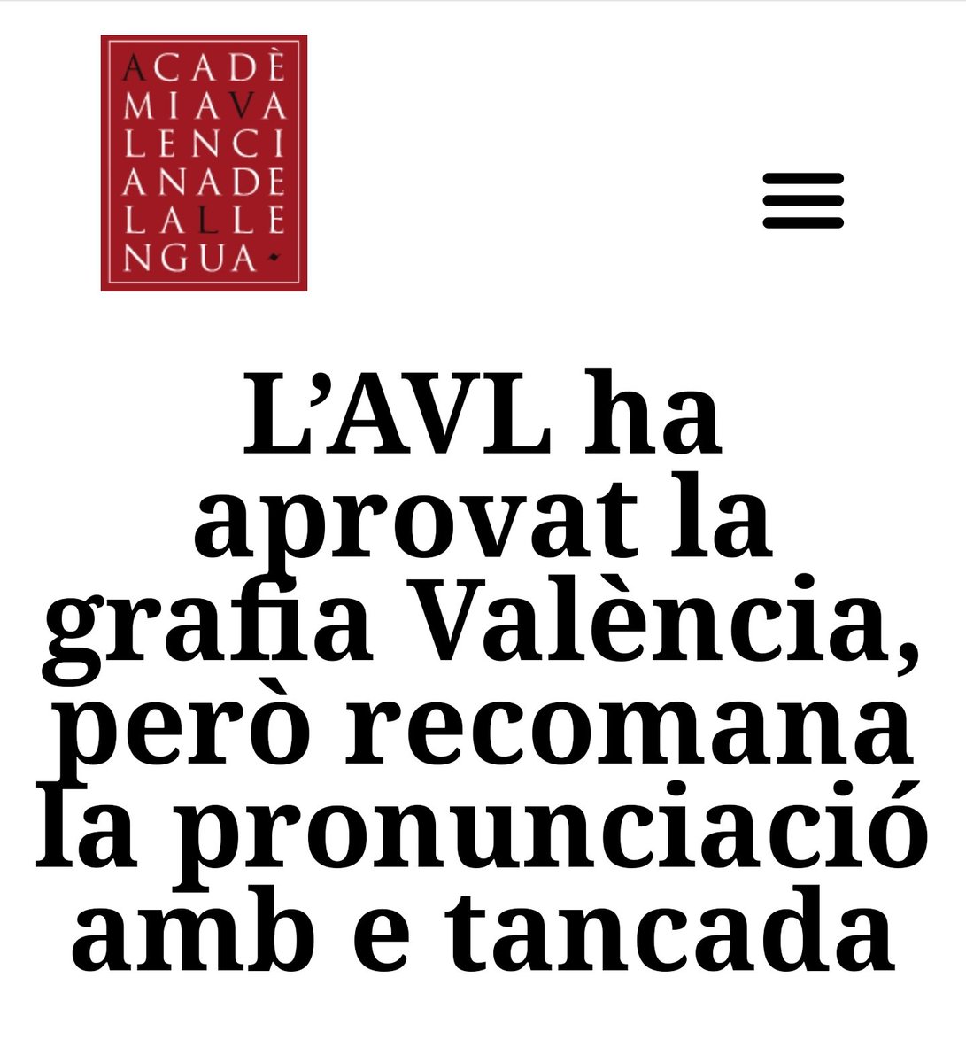 🥳 Sobre el canvi del topònim del Cap i Casal, assistim a un nou ridícul filològic i identitari de la dogmàtica l'AVL.

🔷️ No nos fiem de PP-Vox. De valencianistes tenen res.

🆙️ Borja Sanjuán, eres un ignorant i un sectari. Per a subordinació, la del PSPV a Madrit i CAT