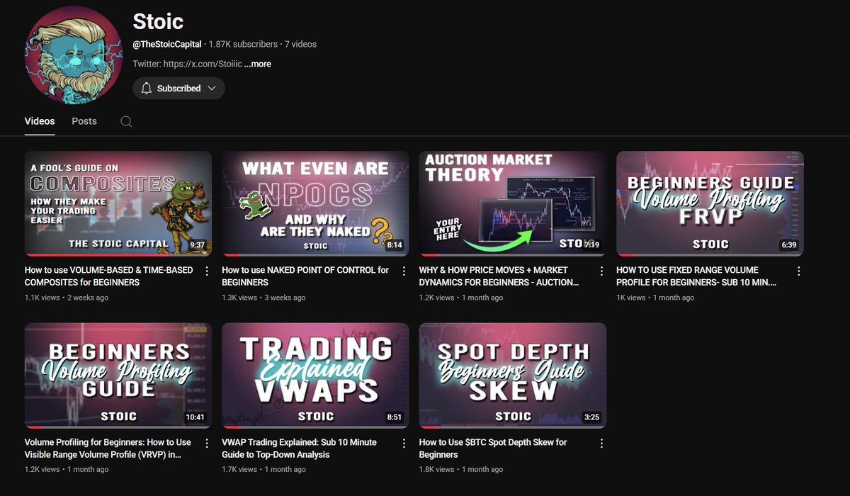 Stoiiic's tweet image. 2 week hiatus on YT but looking to record more soon.
I strongly believe the people that watched these video in real-time as they were being uploaded benefited to some degree.
TPO series next? or drop ideas below 👇
Sub to YT Channel - link in bio.
Road to 2k.