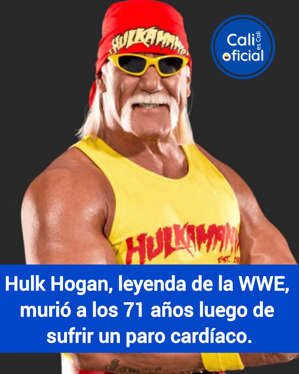 CaliesCaliCOL's tweet image. 🕊️ Adiós a una leyenda de la WWE
Hulk Hogan, ícono mundial de la lucha libre profesional, falleció este jueves a los 71 años en Clearwater, Florida. Según medios internacionales, el legendario luchador sufrió un paro cardíaco.
Con su carisma, fuerza y estilo inconfundible, marcó…