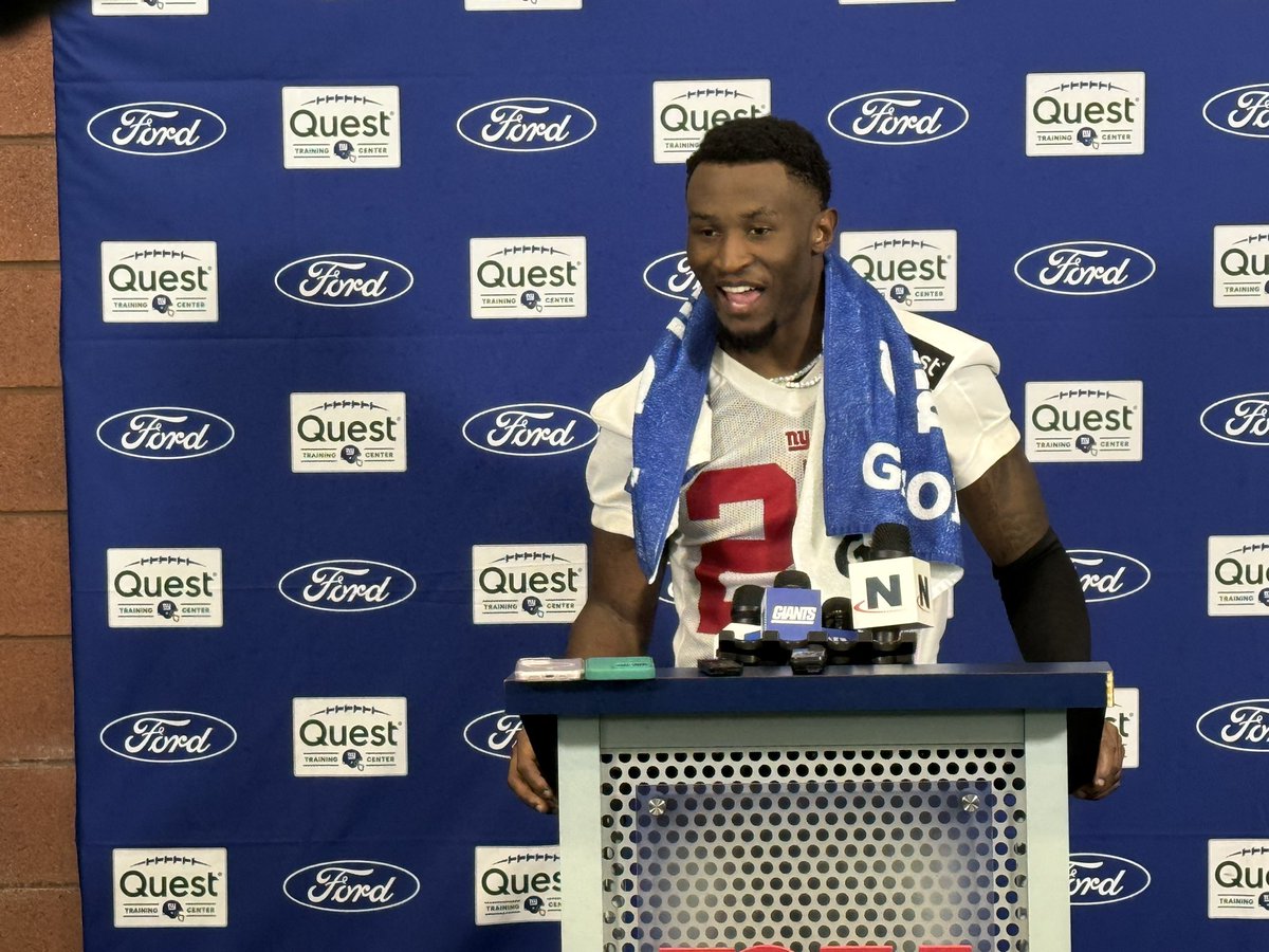 MadelynBurke's tweet image. Tyler Nubin on the addition of Paulson Adebo to the #Giants secondary: “he’s real smart… real technical, he’s a pro. Another example for guys to look at as somebody who’s doing it the right way… he’s a guy that’s not afraid to talk and let you know what he’s thinking”