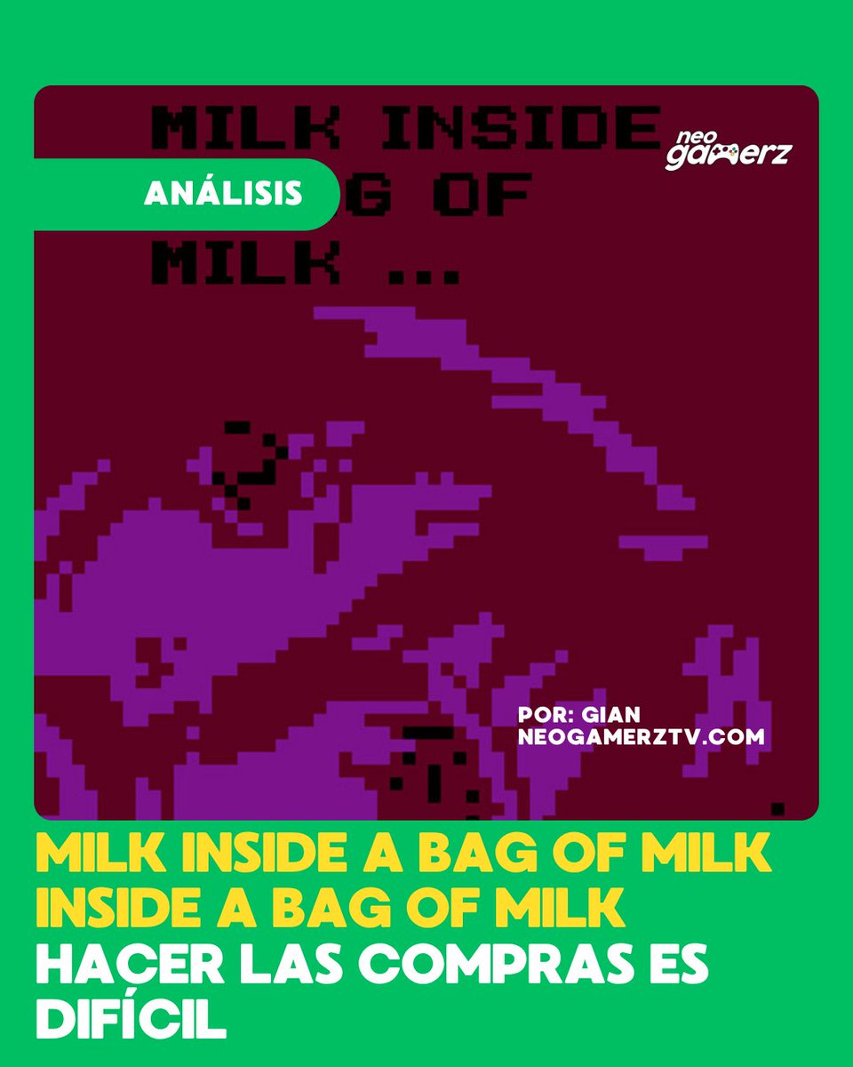 neogamerztv's tweet image. No se pierdan el último análisis sobre "Milk inside a bag of milk inside a bag of milk" de la mano de @giancorazon.
🎮📝
neogamerztv.com/analisis/hacer…