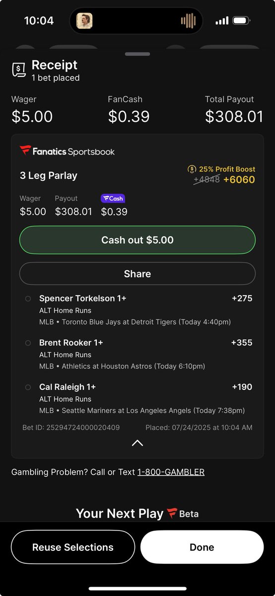 trillobets's tweet image. ⁦@Crewtalksports⁩ ⁦@Therealdante98⁩ ⁦@_henngriffey⁩ damn I just won 300$
