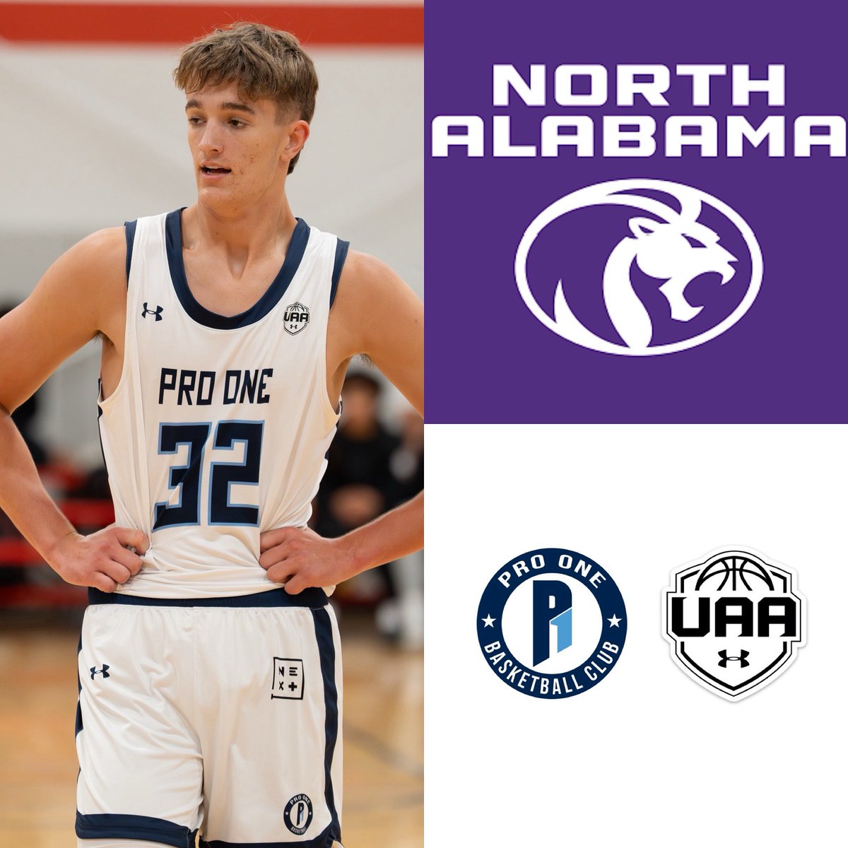 Pro1Basketball's tweet image. Congrats to 2026 @lawson_lee16 on his official offer from @UNA_Basketball !
#ProOneBasketball | #BeOne | #respectthebigman