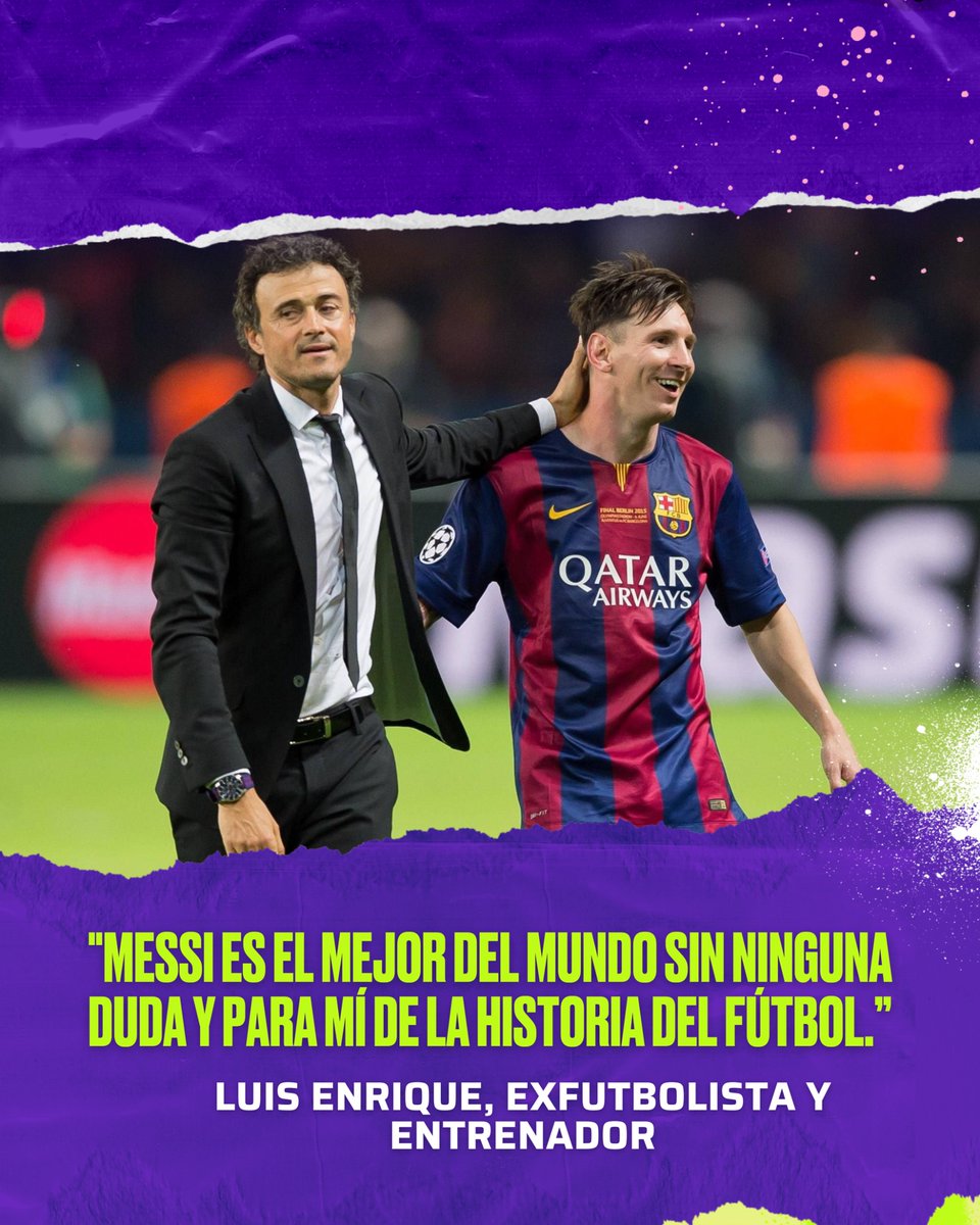 Luis Enrique knows it too.
Don’t just hear about it — live it.
🐐 The Messi Experience
🎟️ Tickets available for São Paulo, Dubai, and Chicago. (Link in bio.)

Luis Enrique también lo tiene claro.
Que no te lo cuenten, vívelo.
🐐 The Messi Experience
🎟️ Entradas disponibles para