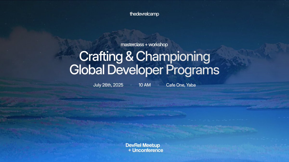 Session Announcement 🔥

Crafting &amp; Championing Global Developer Programs
Abstract

This session demystifies the end-to-end lifecycle of a worldclass developer program. From identifying regional needs &amp; cultural nuances, to onboarding local champions &amp; tracking the right  metrics