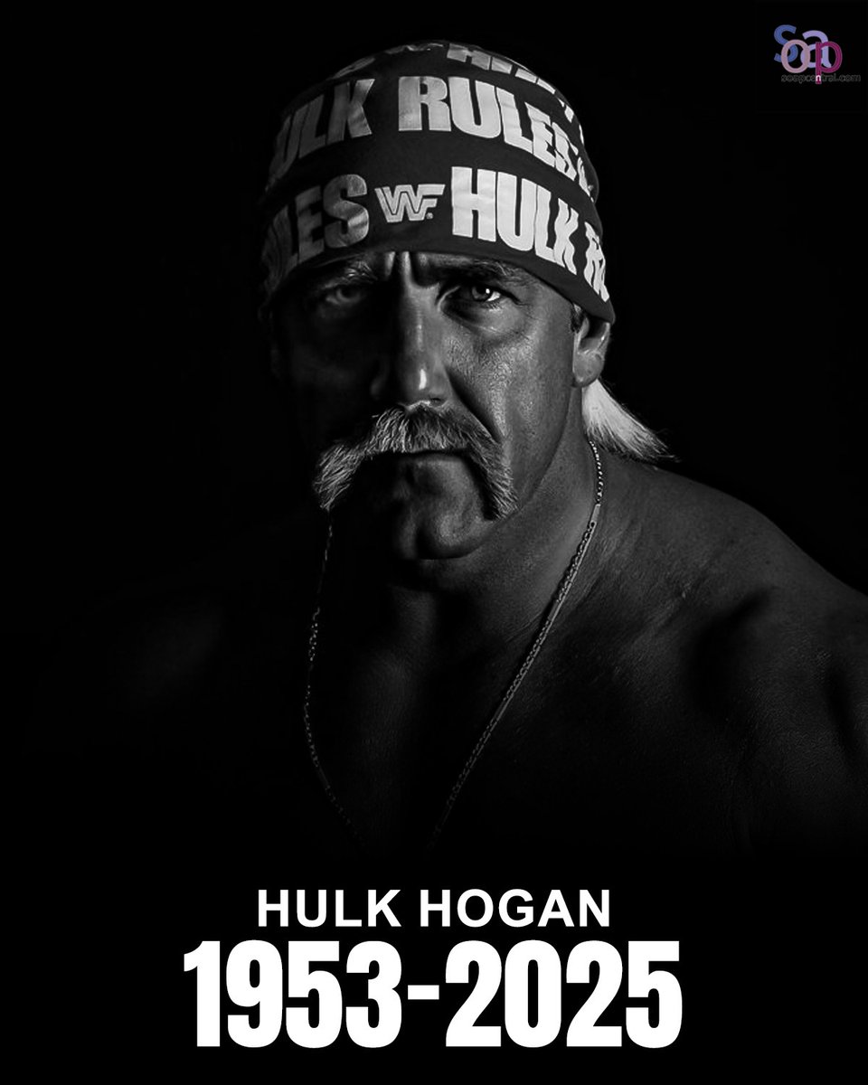 soapcentral's tweet image. Legendary wrestler Hulk Hogan, also known as The Hulkster, has passed away at the age of 71. Rest in Power 🕊️