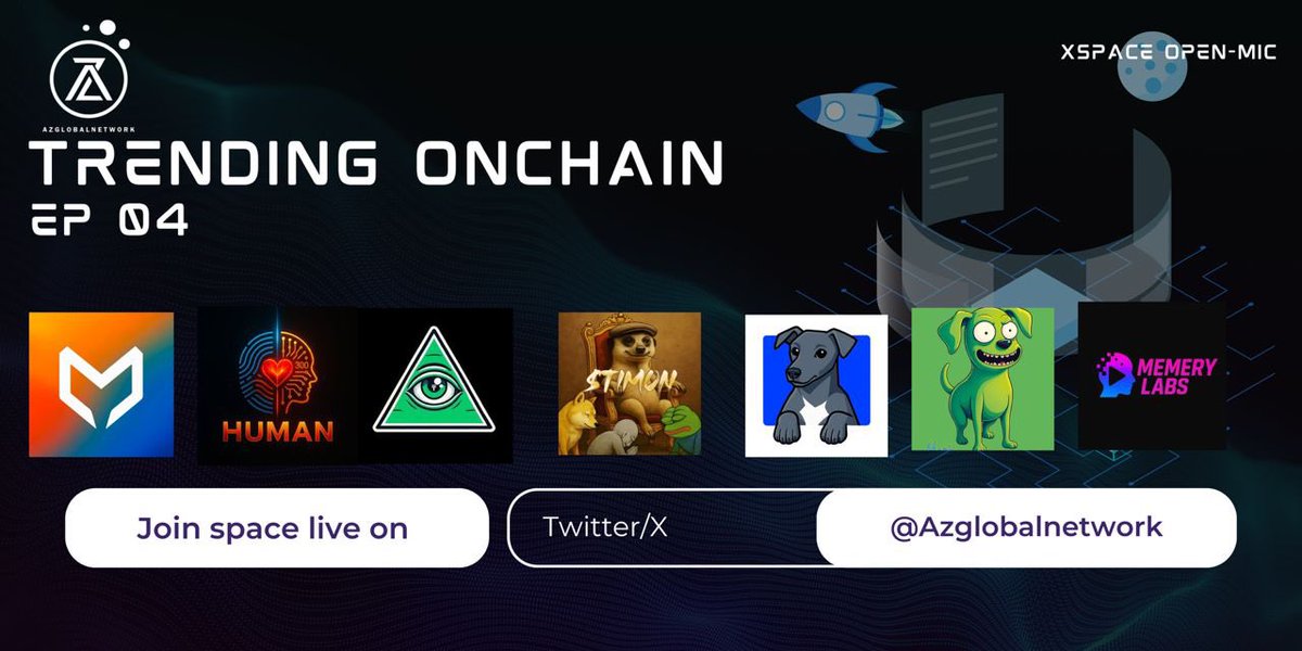 Azglobalnetwork's tweet image. ποΈ Trending On-Chain Open-MicποΈEP04
π Date: Saturday, July 26th
β° Time: 7 PM UTC
π Where:
π $200 Giveaway!
How to enter the giveaway:
1οΈβ£ Like & share this post.
2οΈβ£ Follow @Azglobalnetwork
3οΈβ£ Tag 3 friends to boost your chances!