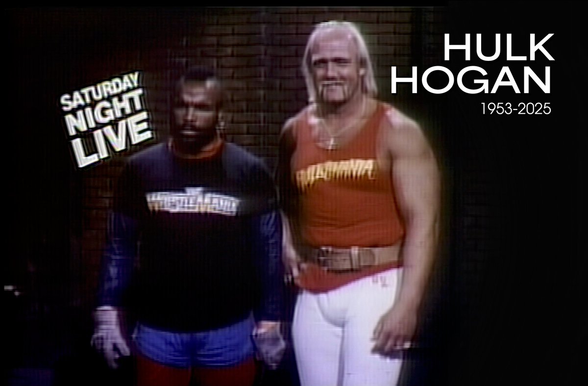 thesnlnetwork's tweet image. RIP Hulk Hogan (1953-2025)

Hogan hosted Saturday Night Live with Mr. T on March 30, 1985 (S10E15)