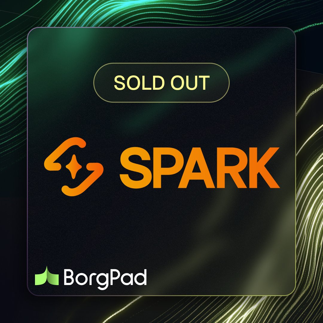 🔥 $SPARK SOLD OUT in 5sec!
Massive congratulations to the <a href="/sparkdotfun/">Spark ✨</a> team!

👏 Huge shoutout to the BorgPad fam - you showed up with real conviction.
This is exactly why we’re backing bold ideas with a community that delivers.

🚀 $SPARK is now fully distributed and tradable -