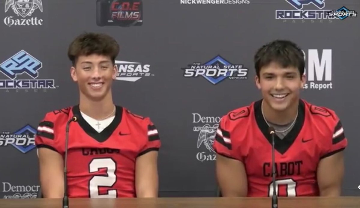CabotFB's tweet image. Our Panthers attended Big Miller Media Days yesterday! Check out what Maddox, Cooper, Asher, and Coach Reed have to say in the link! Fast forward to 1:12:00 mark! youtube.com/live/NIevLo6FQ…
@CabotAthDept @CabotHigh @cabotsd