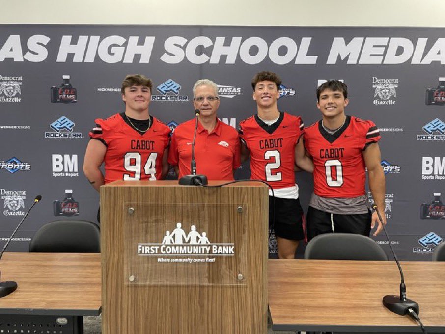 CabotFB's tweet image. Our Panthers attended Big Miller Media Days yesterday! Check out what Maddox, Cooper, Asher, and Coach Reed have to say in the link! Fast forward to 1:12:00 mark! youtube.com/live/NIevLo6FQ…
@CabotAthDept @CabotHigh @cabotsd