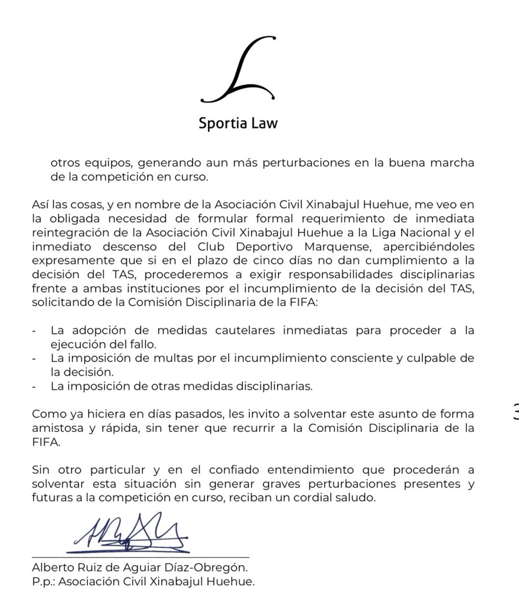Caso Xinabajul-Huehue / Descenso Marquense