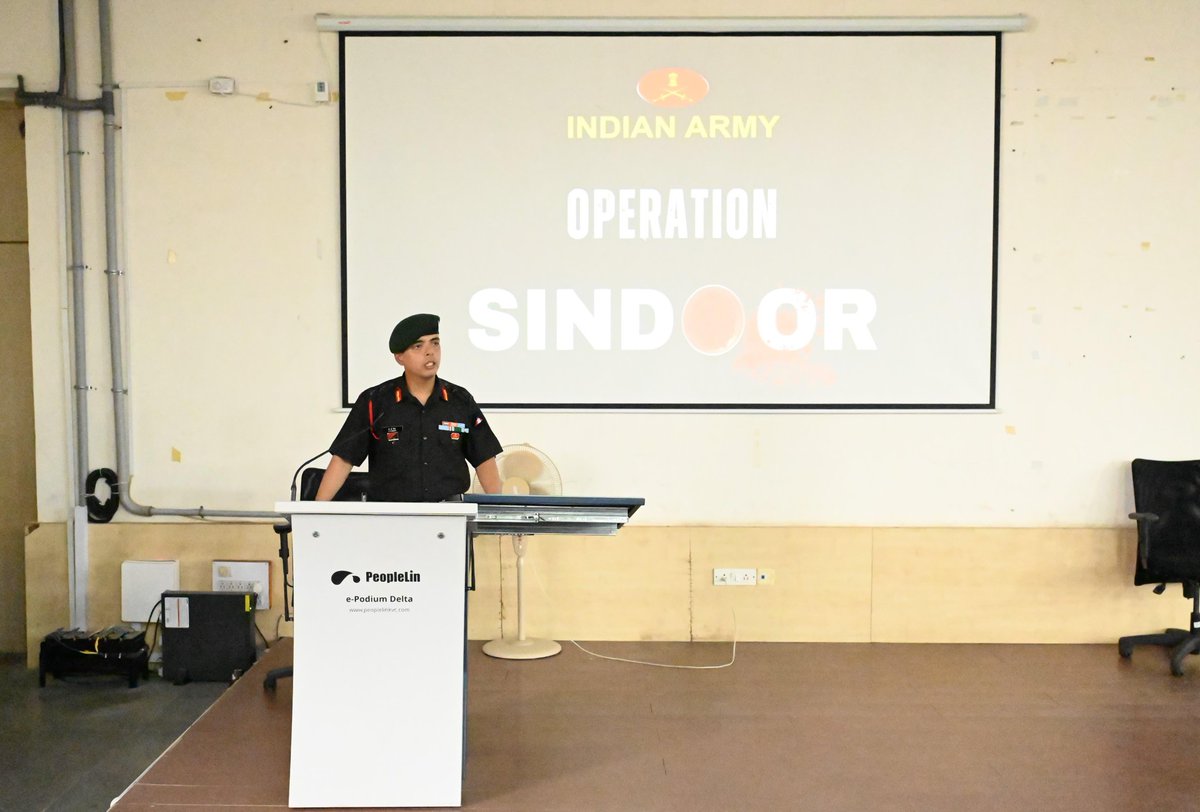 KonarkCorps's tweet image. “Precision Action, Decisive Impact”

#BaldEagleBrigade conducted Outreach Programme at #ArmyPublicSchool, Government Engineering College &amp;amp; Gujarat Adani Institute of Medical Sciences in #Bhuj - highlighting the spectacular success of #IndianArmy in #OperationSindoor.

@adgpi