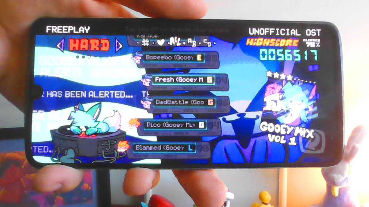 LeGooey's tweet image. The Gooey Mix Mini Update 2 is out NOW! With new camera events, new difficulty charts, the official mobile build, new stickers, overhauled freeplay menu, a ton of bug fixes, and more!
Play the update here:
gamebanana.com/mods/564105