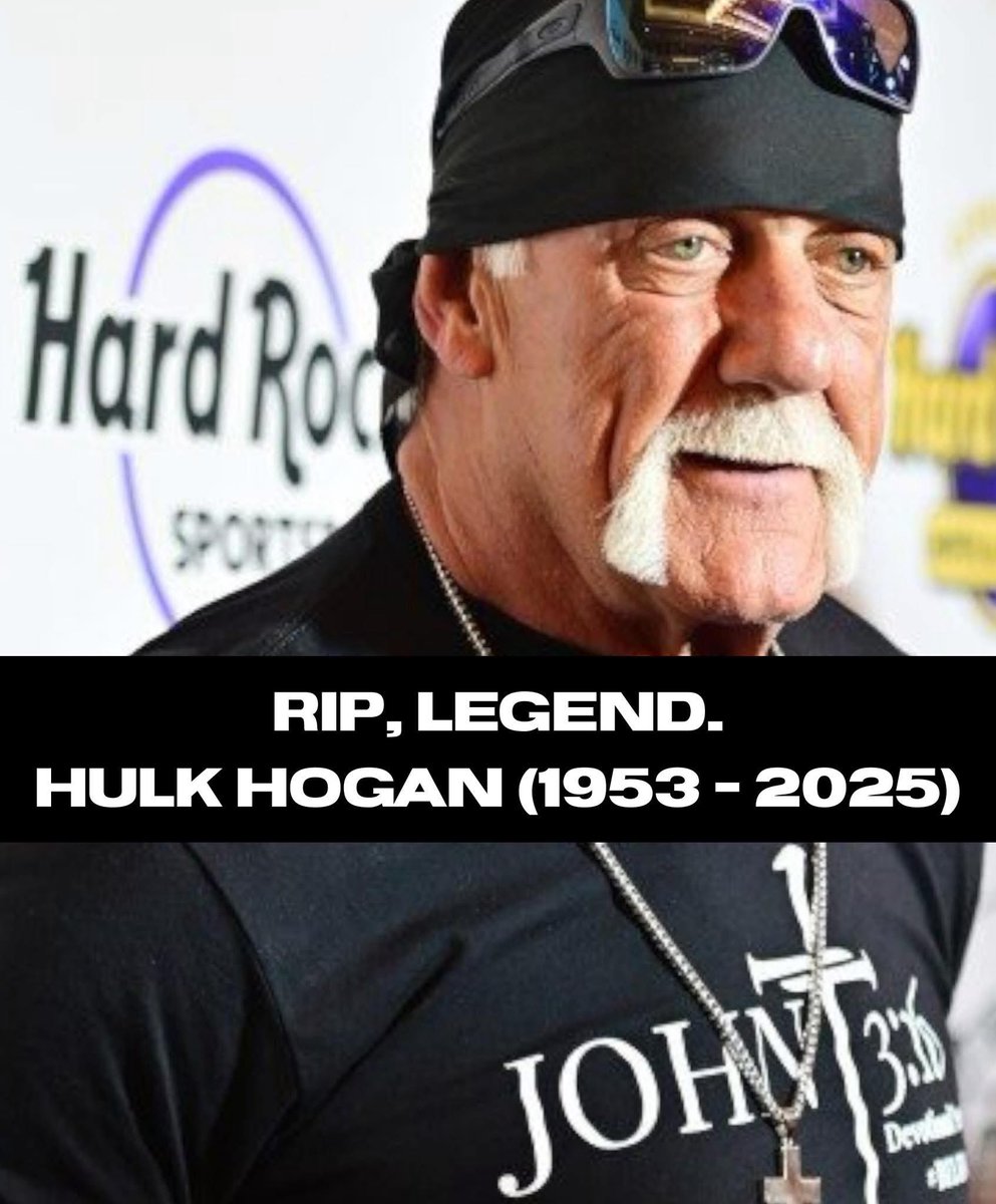 Rickycena12's tweet photo. Wrestling lost an icon, but legends never truly die. Rest in peace, Hulk Hogan. Your strength, charisma, and unforgettable moments will live on forever in our hearts. #HulkHogan #LegendNeverDies #WrestlingIcon #RIPHogan #WWE #WrestlingLegend #ForeverRemembered #ThankYouHogan https://t.co/JDSHT0laue